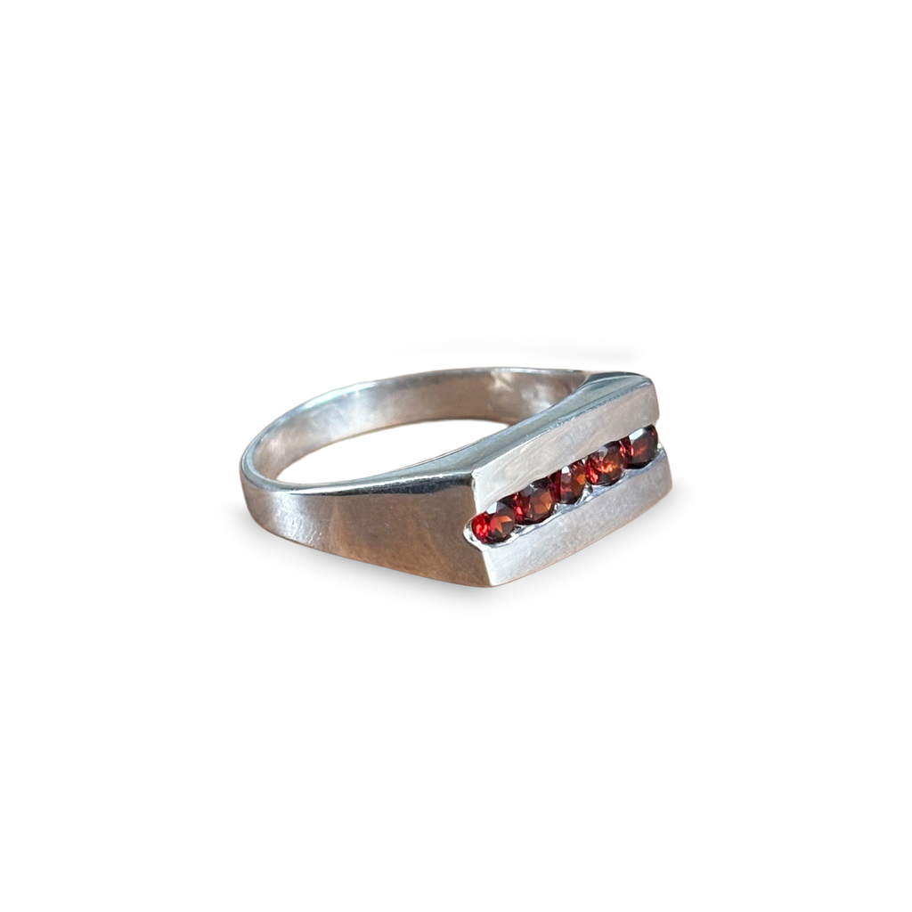 Garnet Row Ring