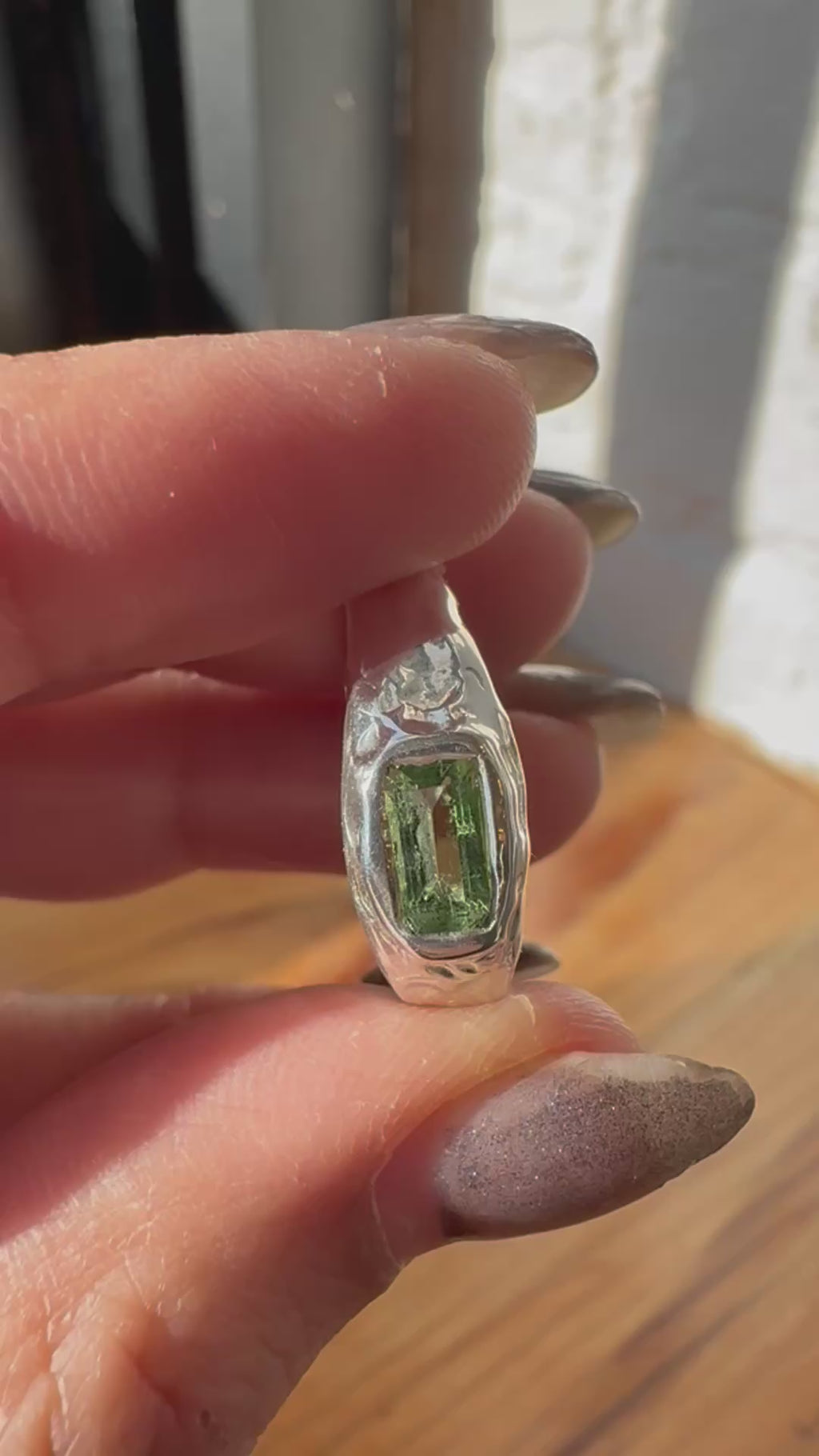 Tourmaline Brick Ring